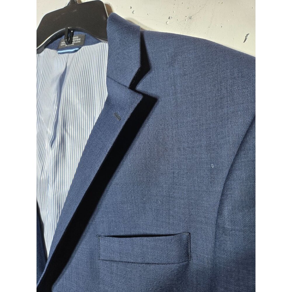 Tommy Hilfiger Mens Blue 100% Worsted Wool Sports Coat Jacket Size 46R Formal - Picture 3 of 14